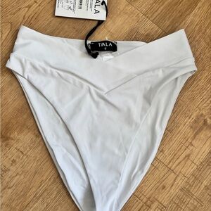 TALA White High-Waist Bikini Bottom - Women's Swim